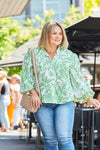 Kate Shirt - Green Floral