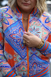 Celine Jacket - Orange Print