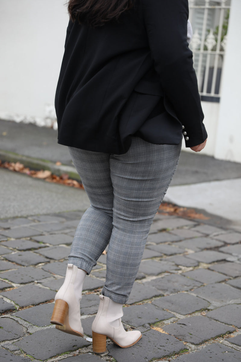 Grey Check Pants | Men's Checkered Pants | La Haute – la haute couture