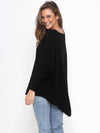 Zoe Oversized Knit Top - Black