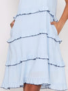 Carmen Tiered Dress - Blue