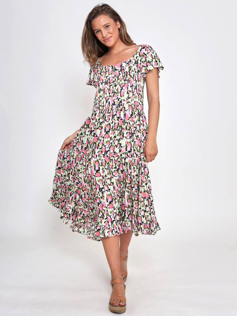 Marly Dress - Pink Floral