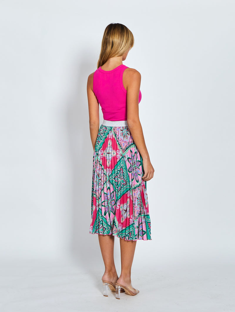 Celine Skirt - Hot Pink Print