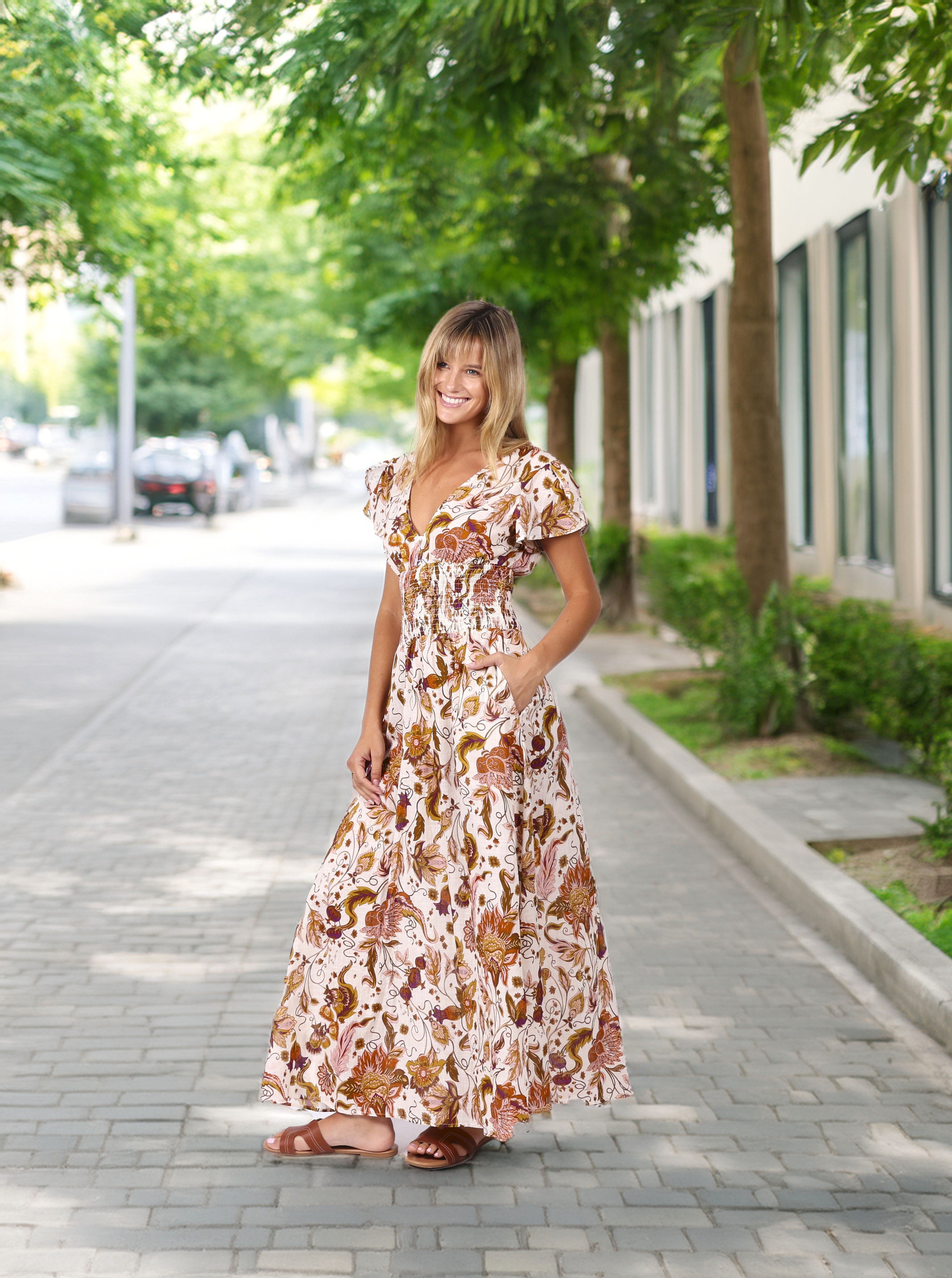 Gina Dress - Floral Print – Zoe Moss