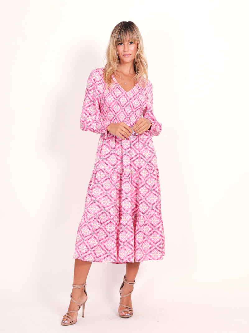Phoenix Dress - Retro Pink