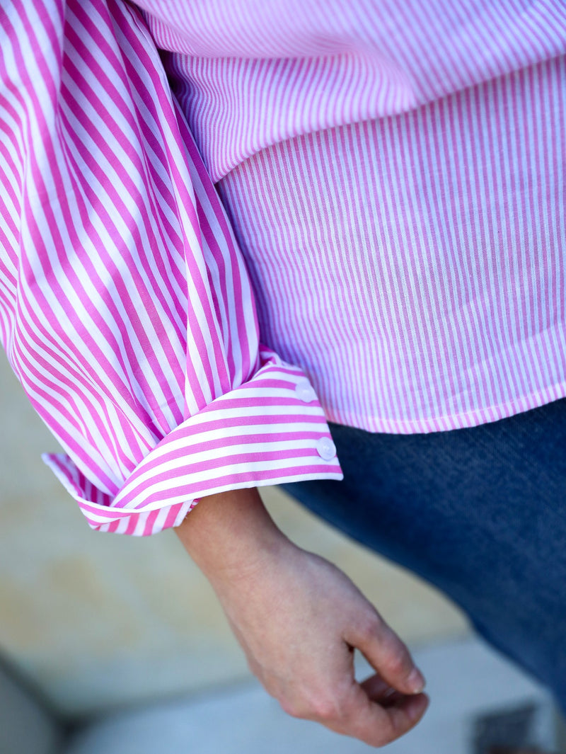 Ellen Shirt - Pink Stripe