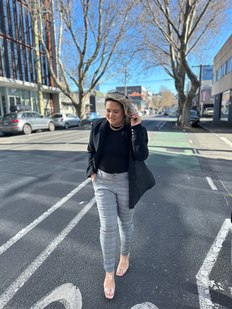 Grey 2025 chequered pants