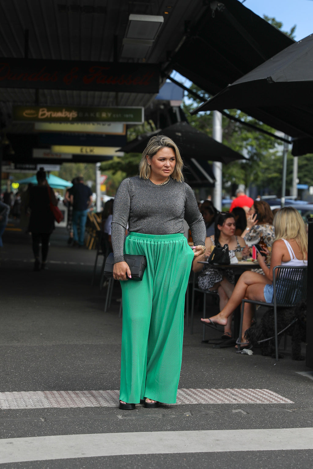 Pleated Pant - Green