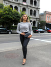 Kyra Lurex Top - Grey