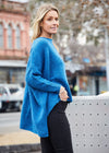 Oversized High-Low Knit - Blue
