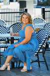 Lina Dress - Blue Polka Dot