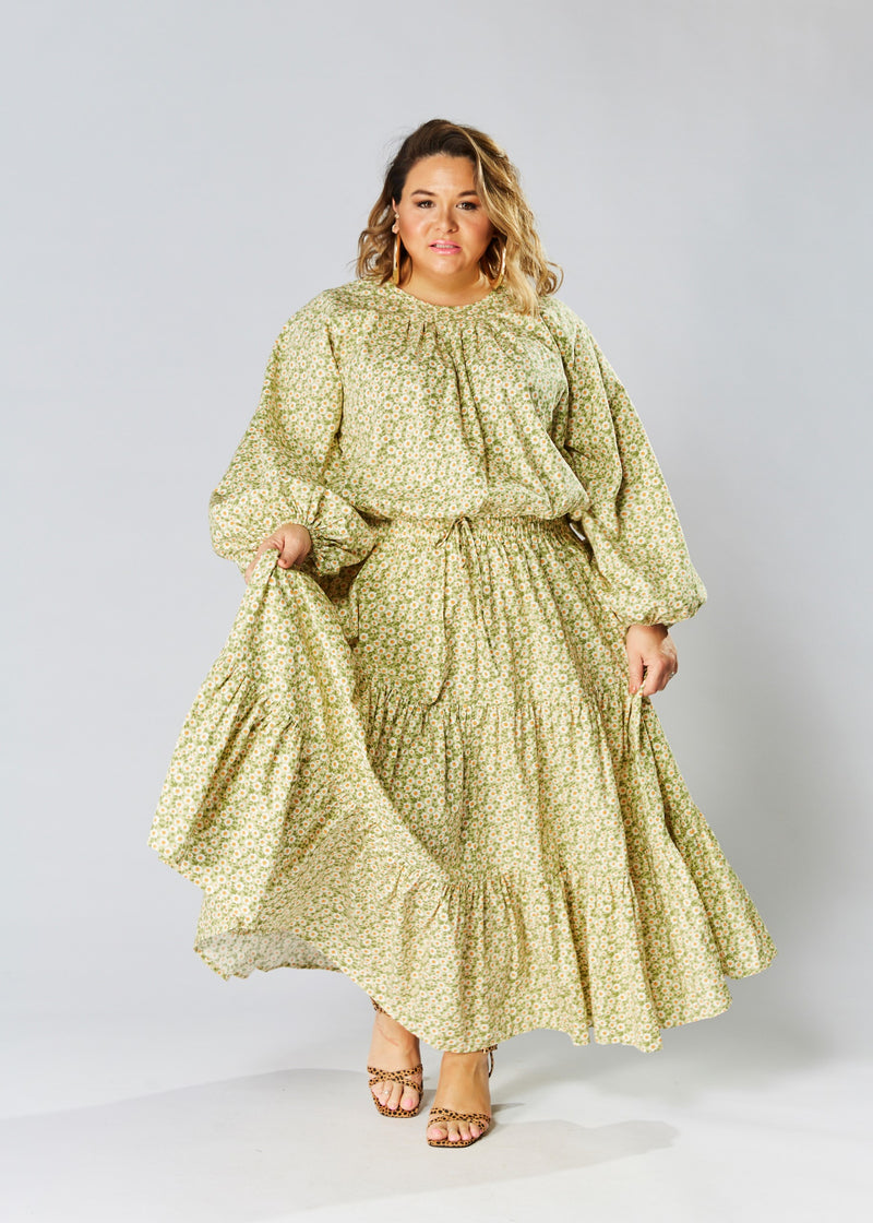 Tiered Maxi Skirt - Ditsy Floral