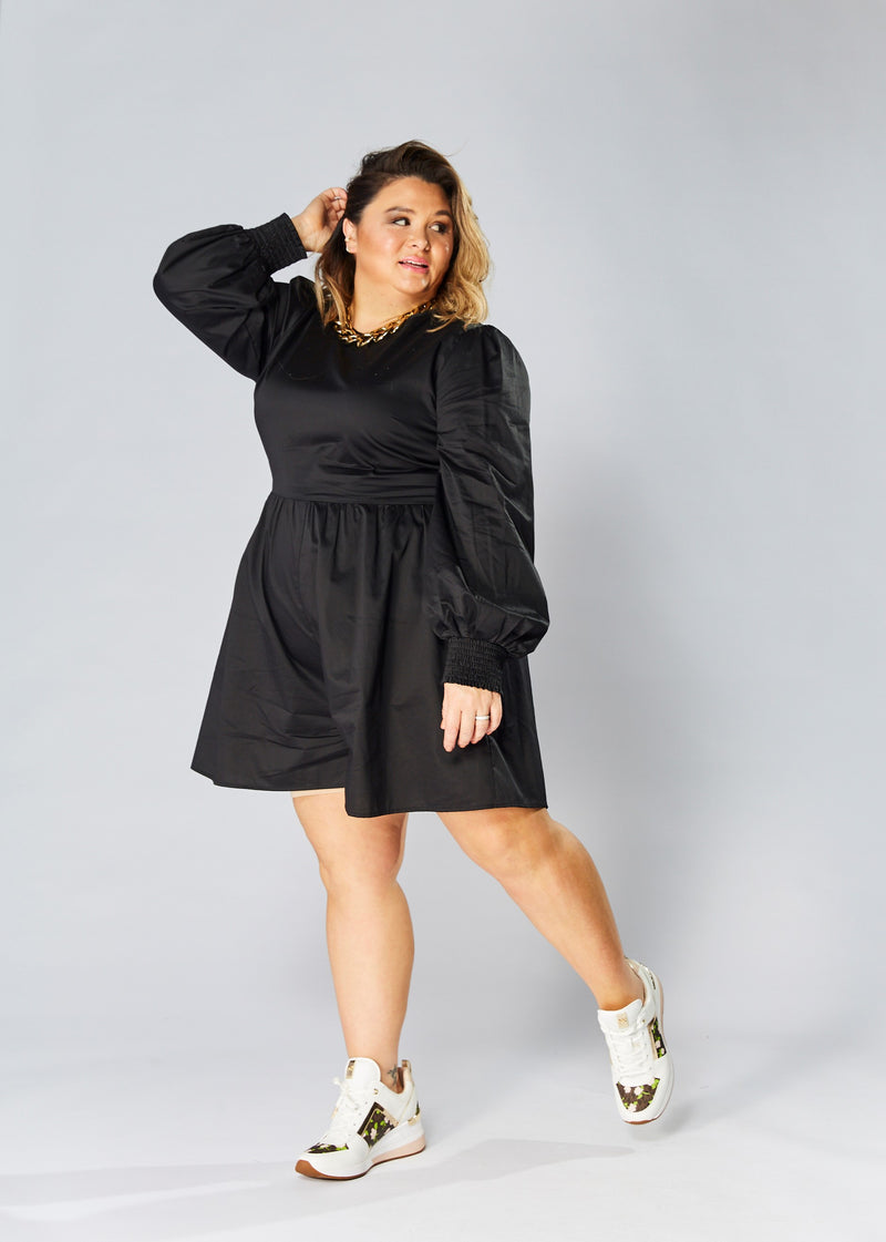 Shirred Waist Playsuit - Black