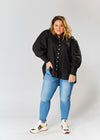 Oversized Linen Blouse - Black