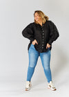 Oversized Linen Blouse - Black