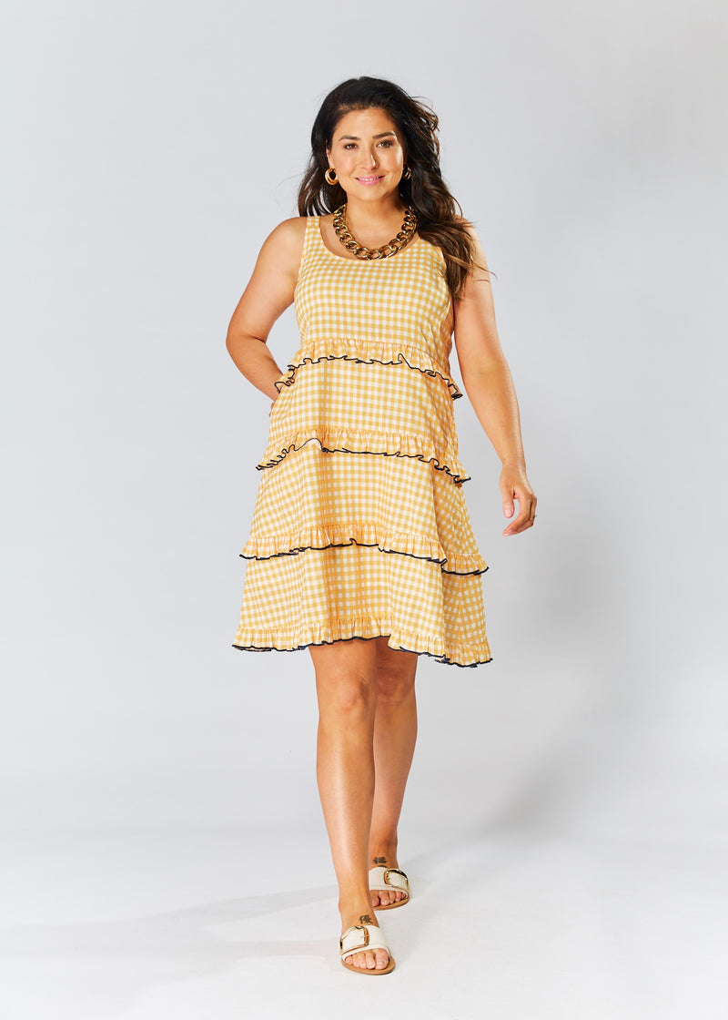 Clare Dress - Yellow Check