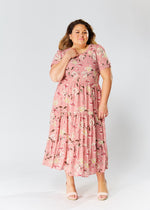 Phoenix Short Sleeve Dress - Pink Print