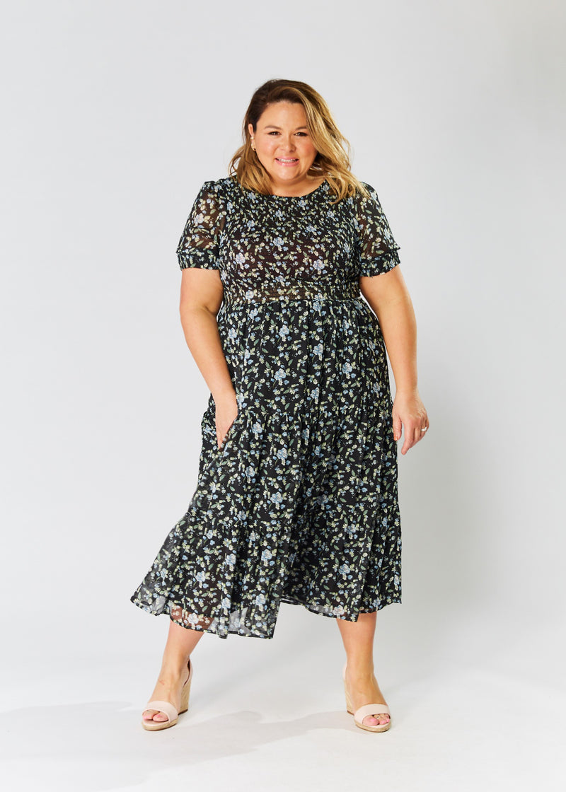 Phoenix Short Sleeve Dress - Navy