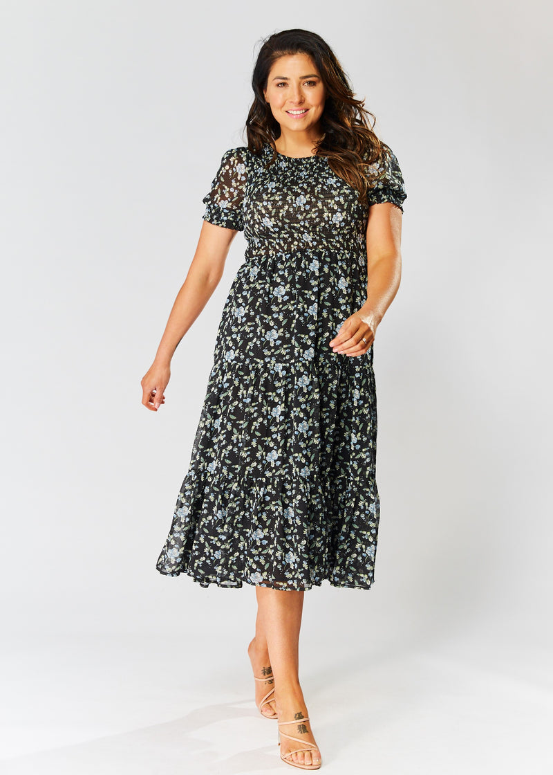 Phoenix Short Sleeve Dress - Navy