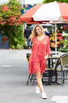 Iris Dress - Red Floral