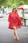 Iris Dress - Red Floral