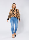 Turtleneck Knit - Camel Leopard
