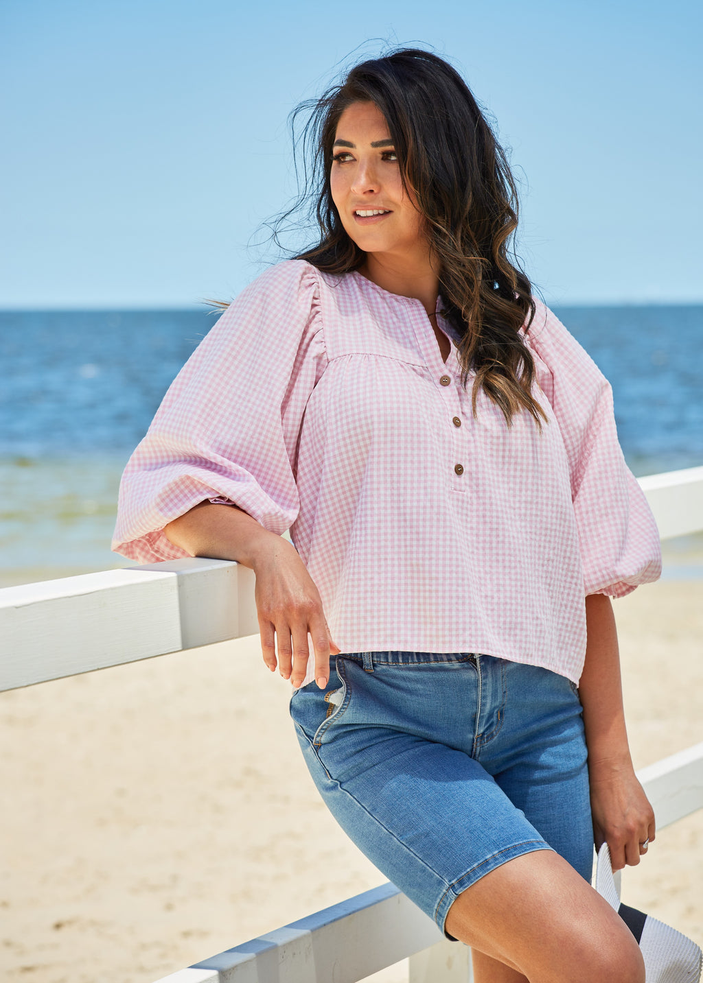 Gingham Blouse - Pink Gingham