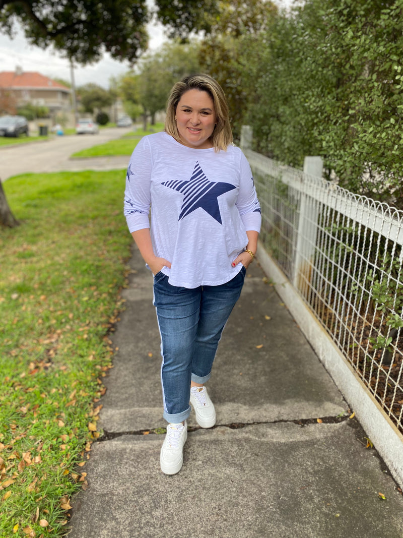 Reese Long Sleeve Tee - White