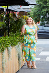 Tie Waist Jumpsuit - Citrus Burst