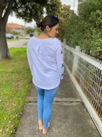 Reese Long Sleeve Tee - White